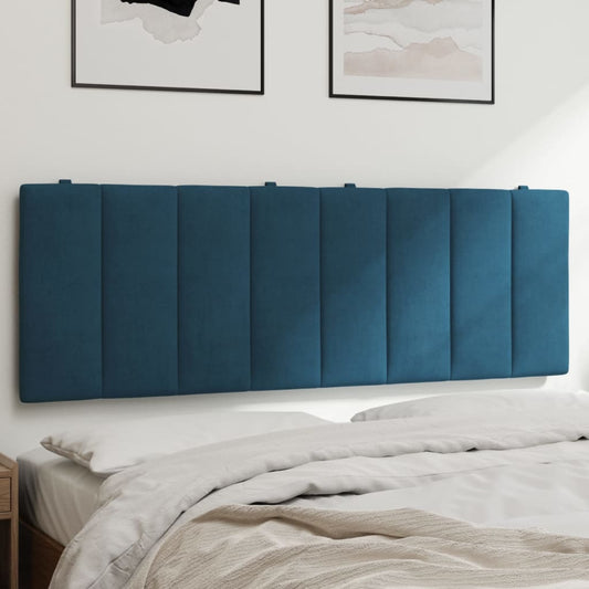 vidaXL Cabecero de cama acolchado terciopelo azul 140 cm