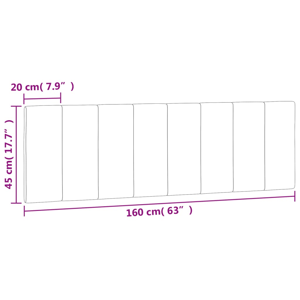 vidaXL Cabecero de cama acolchado terciopelo gris claro 160 cm