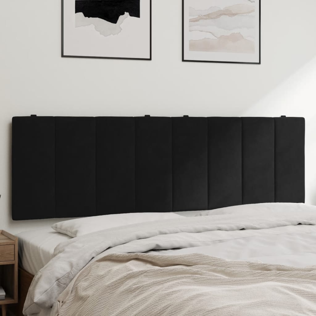 vidaXL Cabecero de cama acolchado terciopelo negro 160 cm