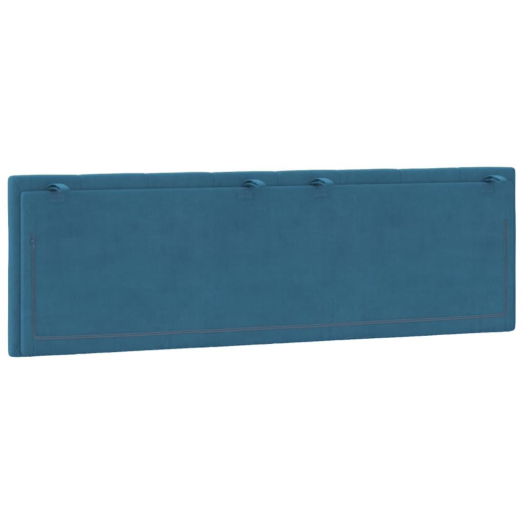 vidaXL Cabecero de cama acolchado terciopelo azul 160 cm