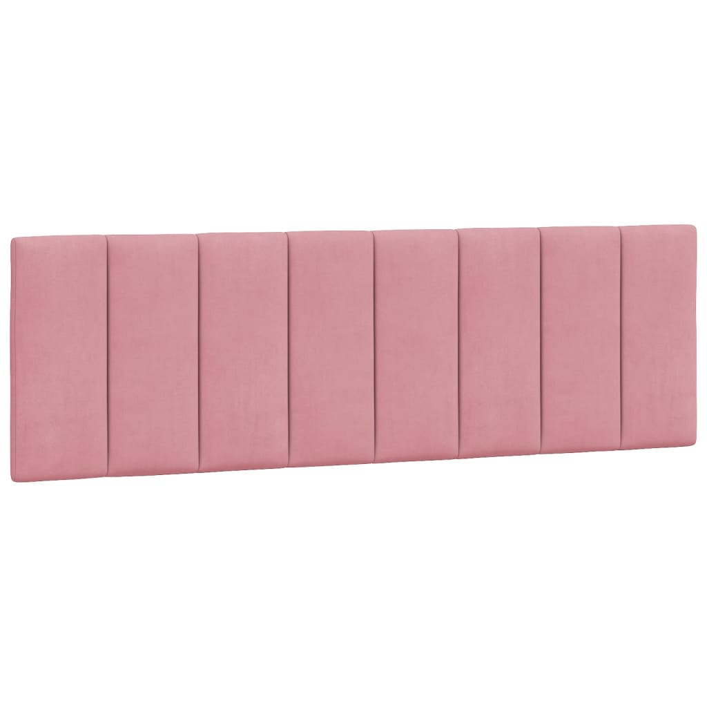 vidaXL Cabecero de cama acolchado terciopelo rosa 160 cm