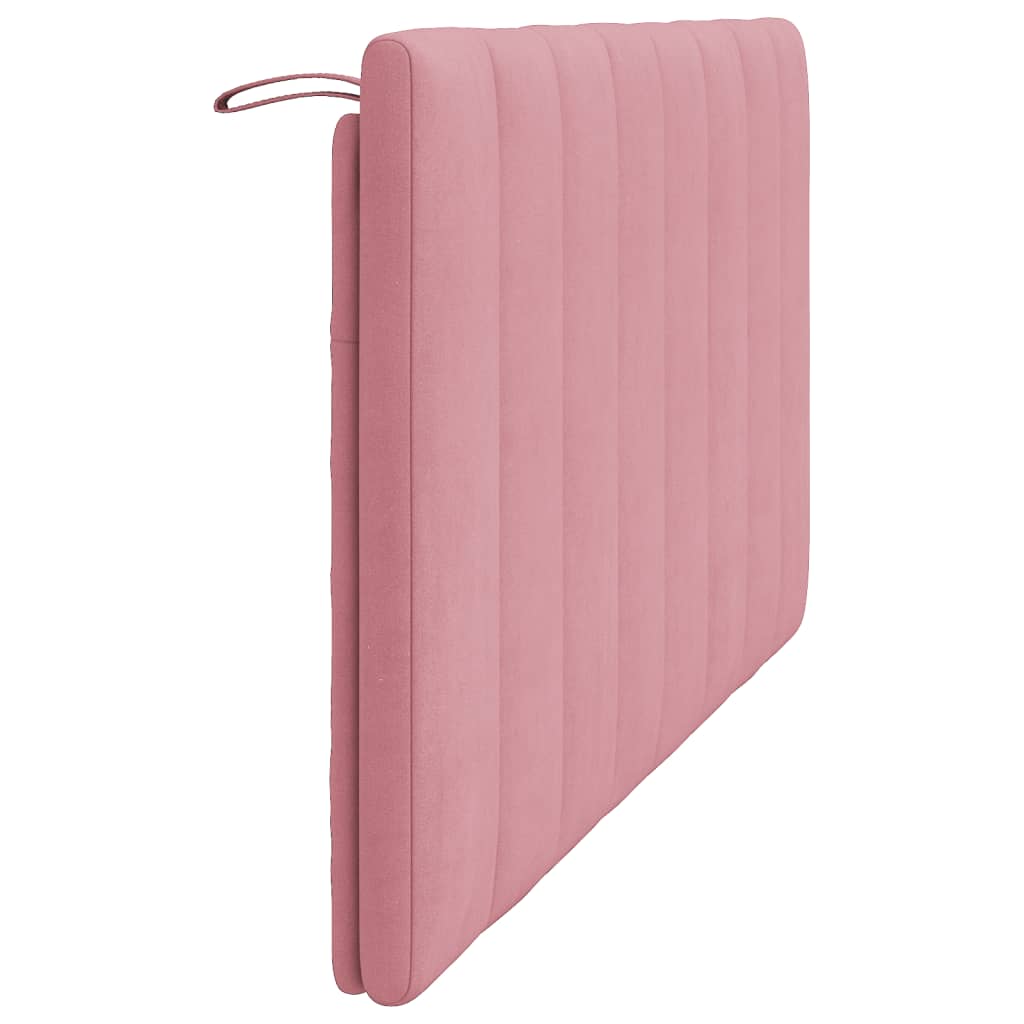 vidaXL Cabecero de cama acolchado terciopelo rosa 160 cm