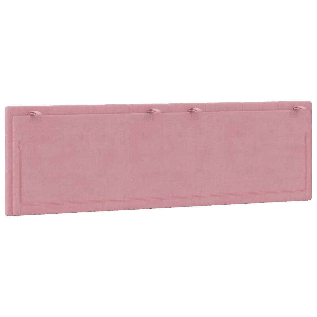 vidaXL Cabecero de cama acolchado terciopelo rosa 160 cm