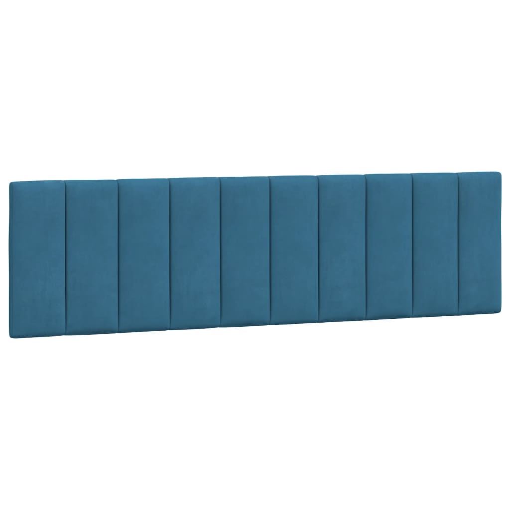 vidaXL Cabecero de cama acolchado terciopelo azul 180 cm