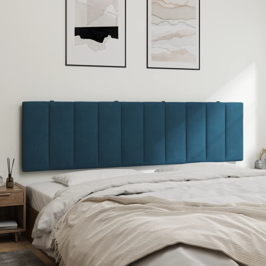 vidaXL Cabecero de cama acolchado terciopelo azul 180 cm