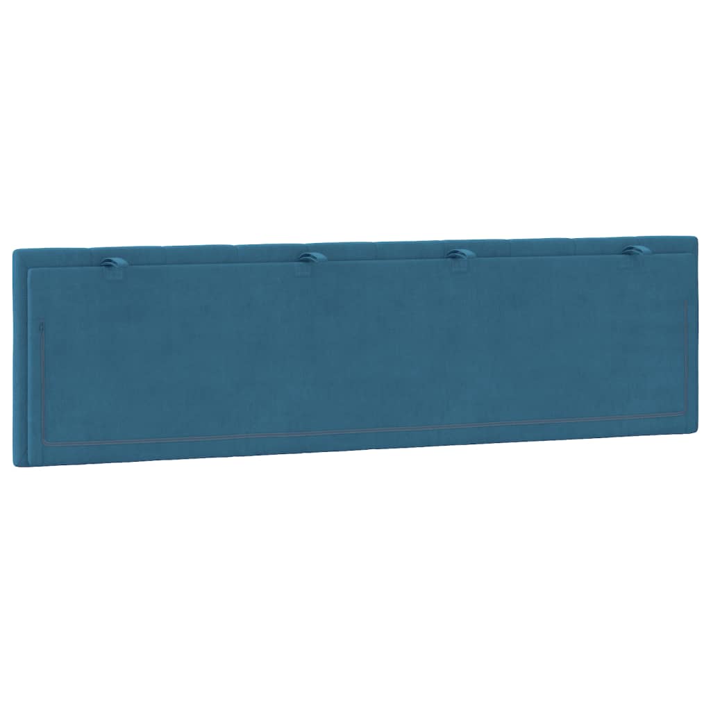 vidaXL Cabecero de cama acolchado terciopelo azul 180 cm