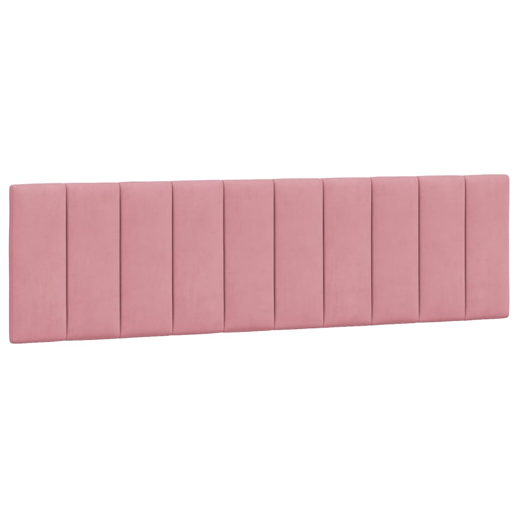 vidaXL Cabecero de cama acolchado terciopelo rosa 180 cm