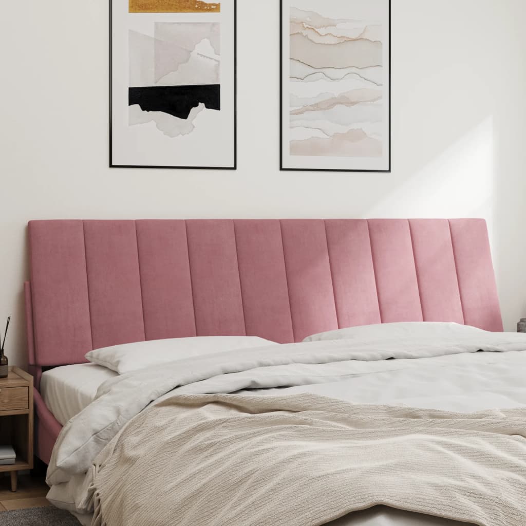 vidaXL Cabecero de cama acolchado terciopelo rosa 180 cm