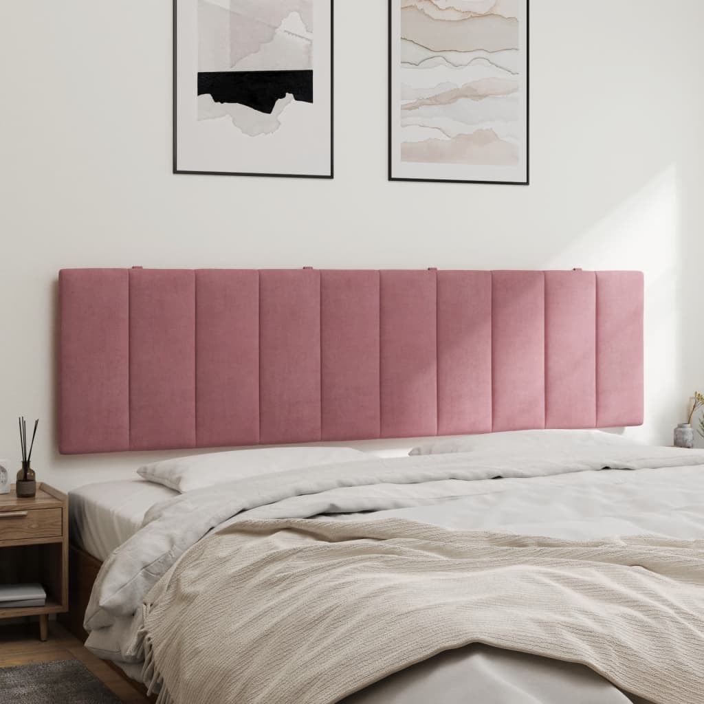 vidaXL Cabecero de cama acolchado terciopelo rosa 180 cm