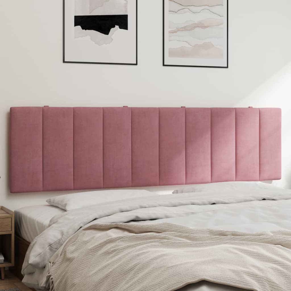 vidaXL Cabecero de cama acolchado terciopelo rosa 180 cm