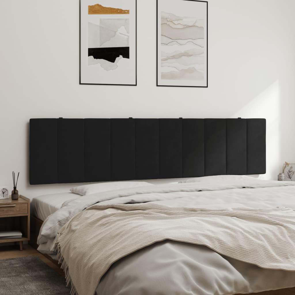 vidaXL Cabecero de cama acolchado terciopelo negro 200 cm