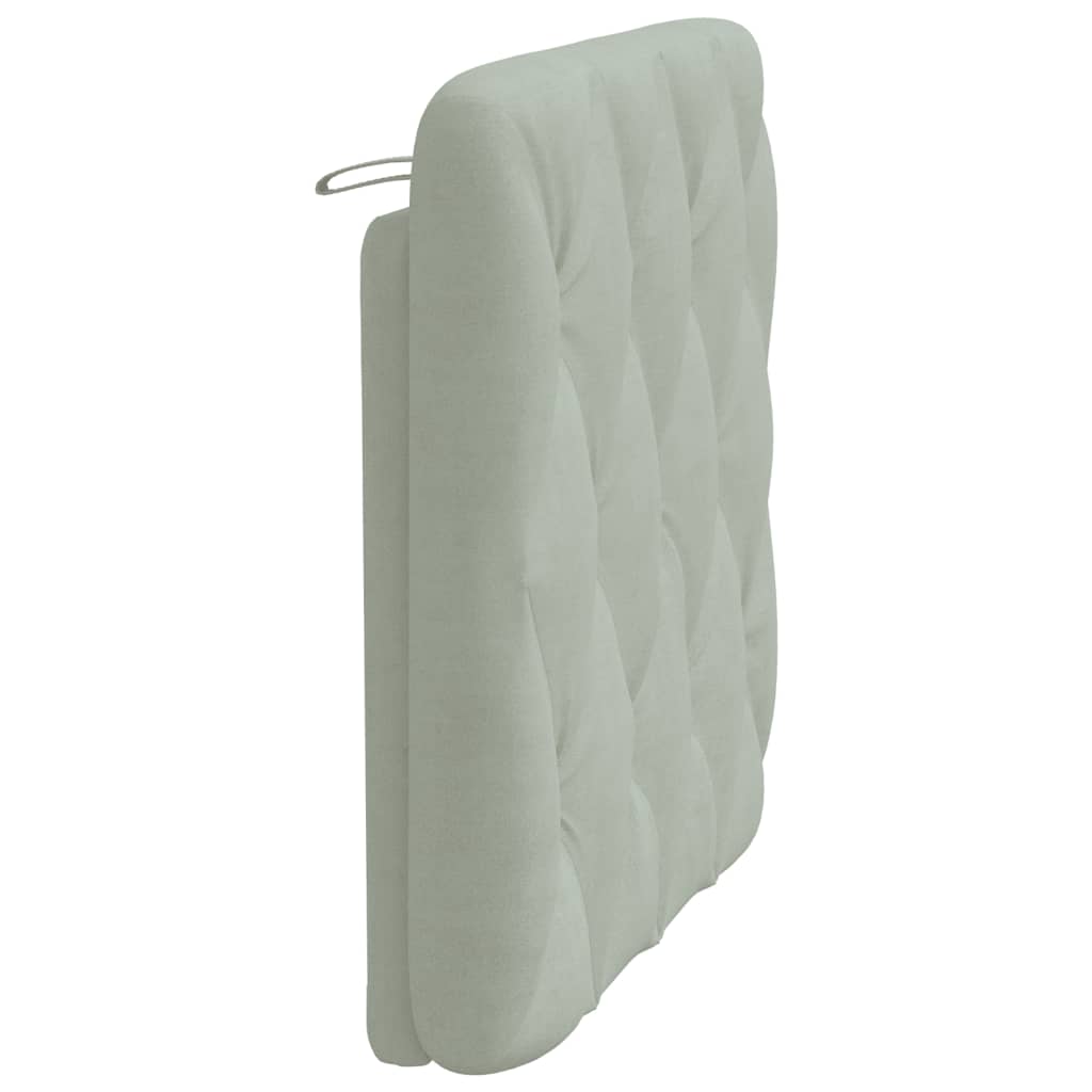 vidaXL Cabecero de cama acolchado terciopelo gris claro 80 cm