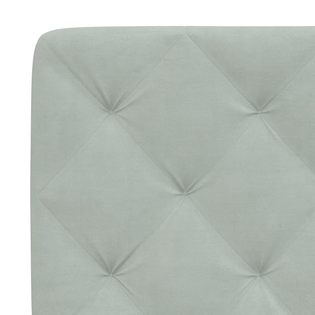 vidaXL Cabecero de cama acolchado terciopelo gris claro 80 cm