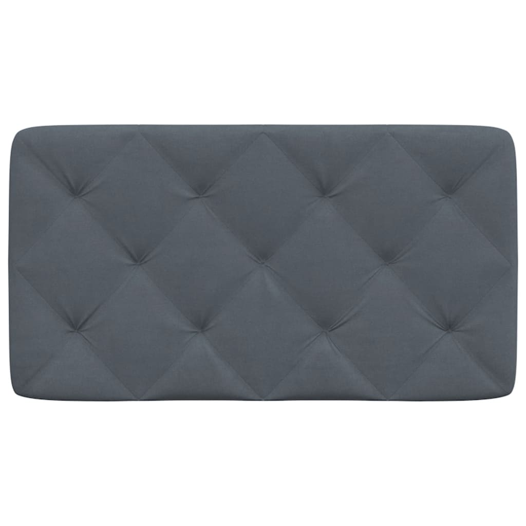 vidaXL Cabecero de cama acolchado terciopelo gris oscuro 80 cm