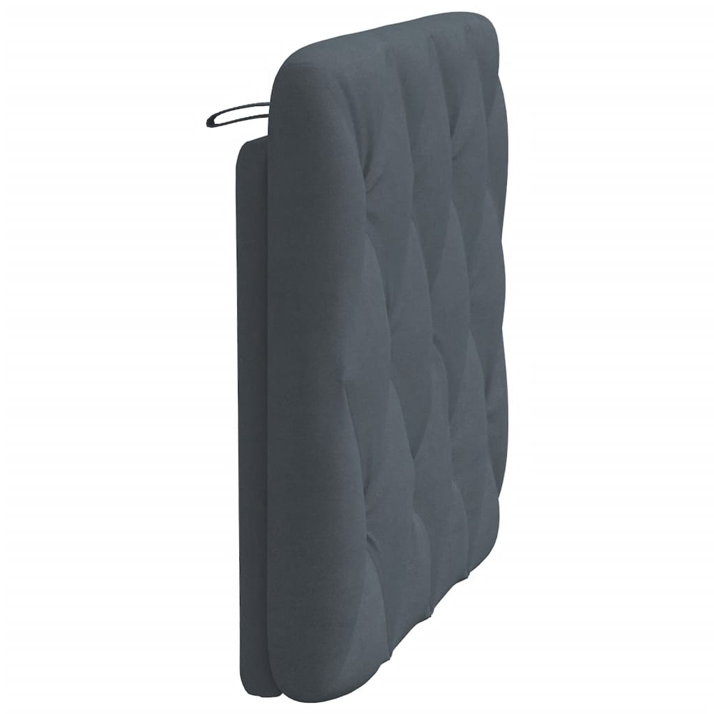 vidaXL Cabecero de cama acolchado terciopelo gris oscuro 80 cm