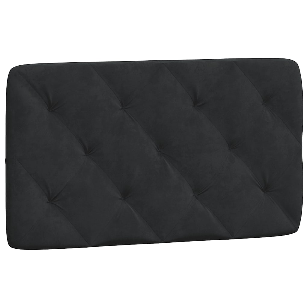 vidaXL Cabecero de cama acolchado terciopelo negro 80 cm