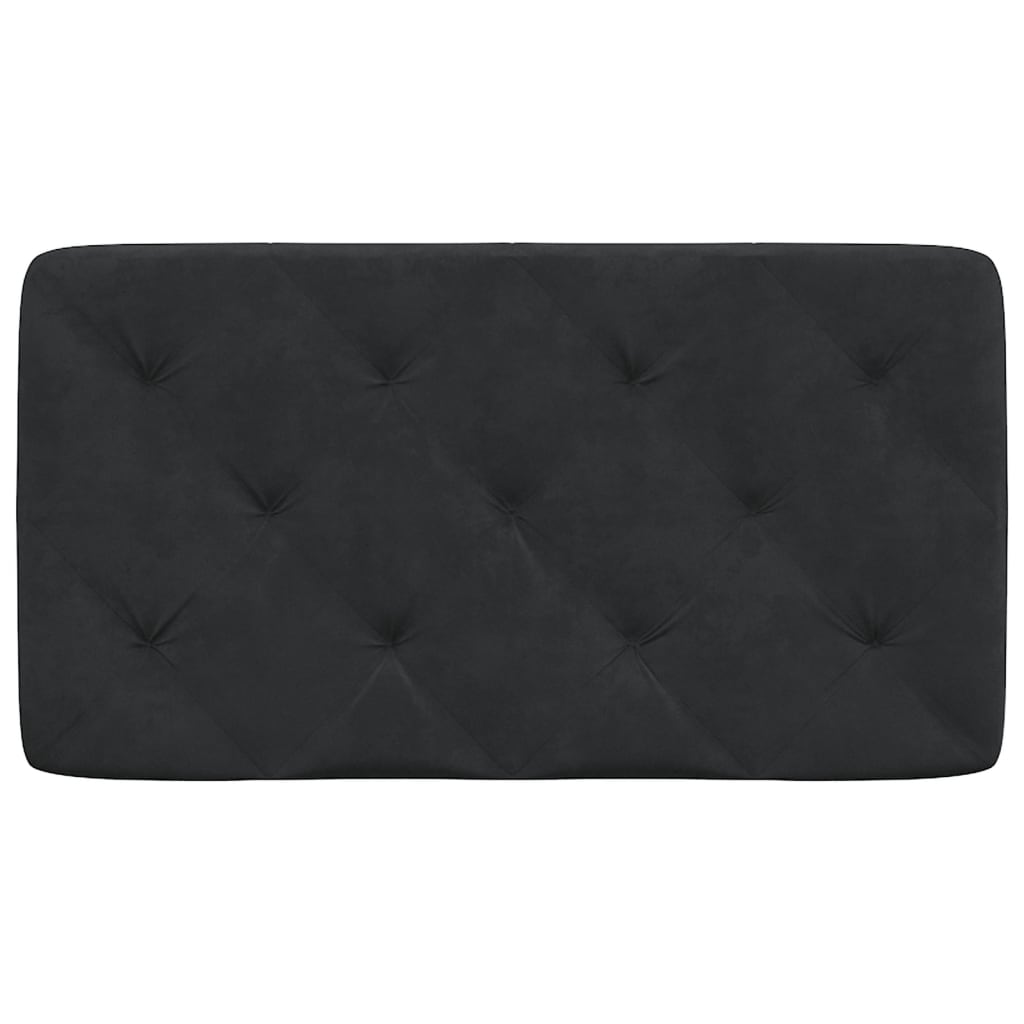 vidaXL Cabecero de cama acolchado terciopelo negro 80 cm