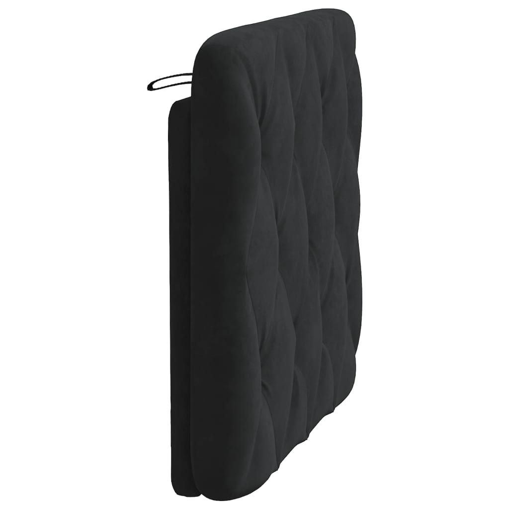 vidaXL Cabecero de cama acolchado terciopelo negro 80 cm