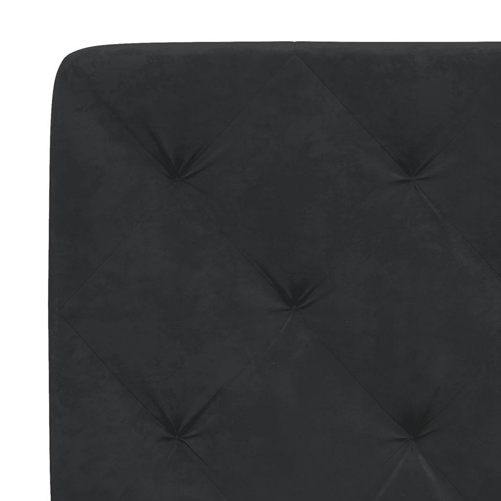 vidaXL Cabecero de cama acolchado terciopelo negro 80 cm