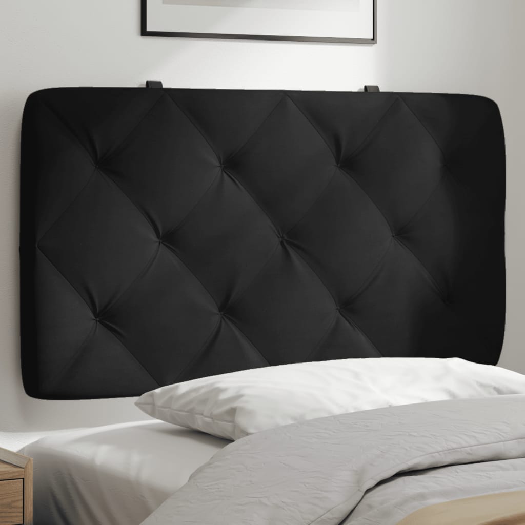 vidaXL Cabecero de cama acolchado terciopelo negro 80 cm