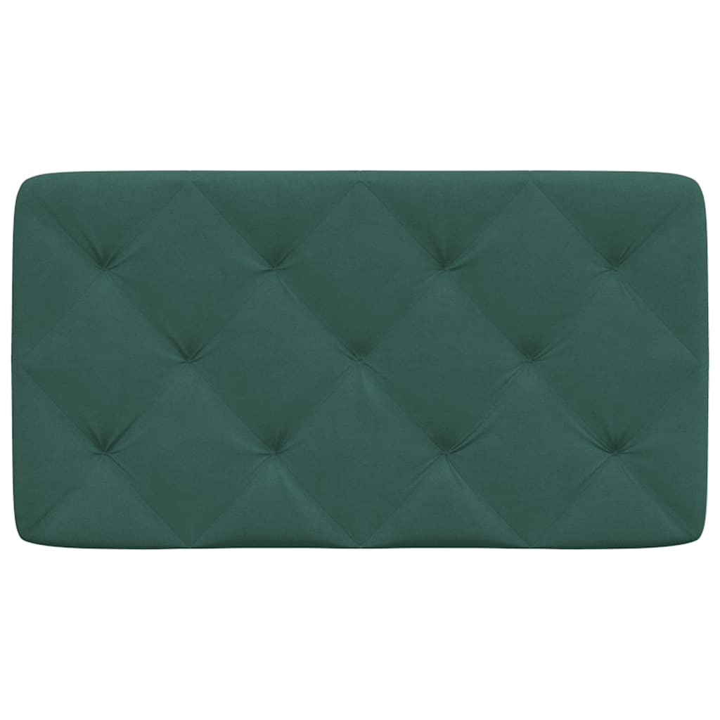 vidaXL Cabecero de cama acolchado terciopelo verde oscuro 80 cm