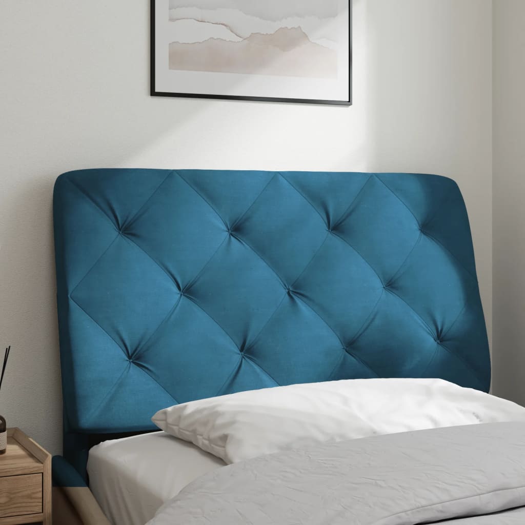 vidaXL Cabecero de cama acolchado terciopelo azul 80 cm