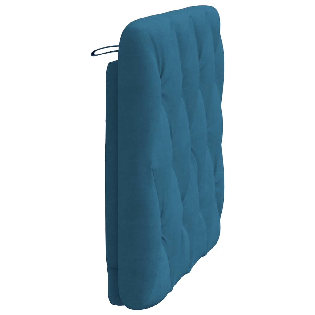 vidaXL Cabecero de cama acolchado terciopelo azul 80 cm