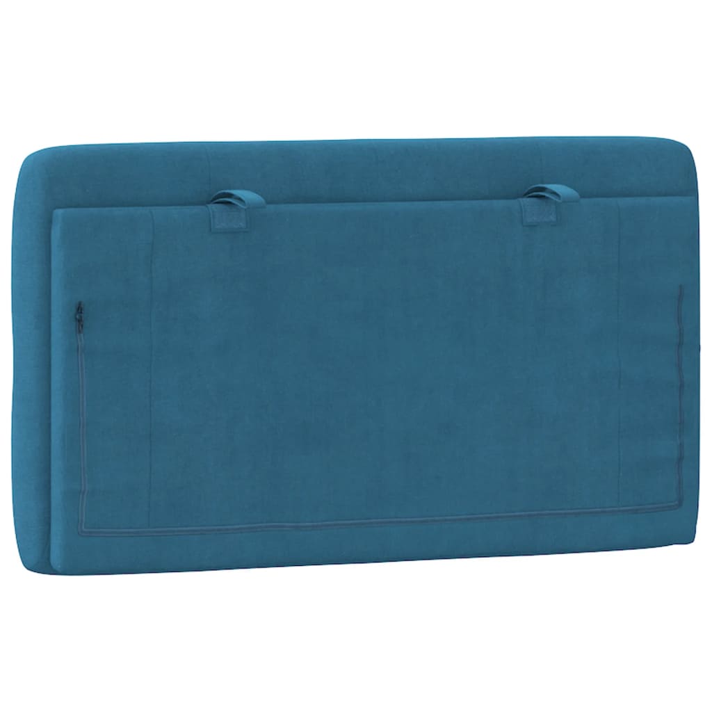 vidaXL Cabecero de cama acolchado terciopelo azul 80 cm