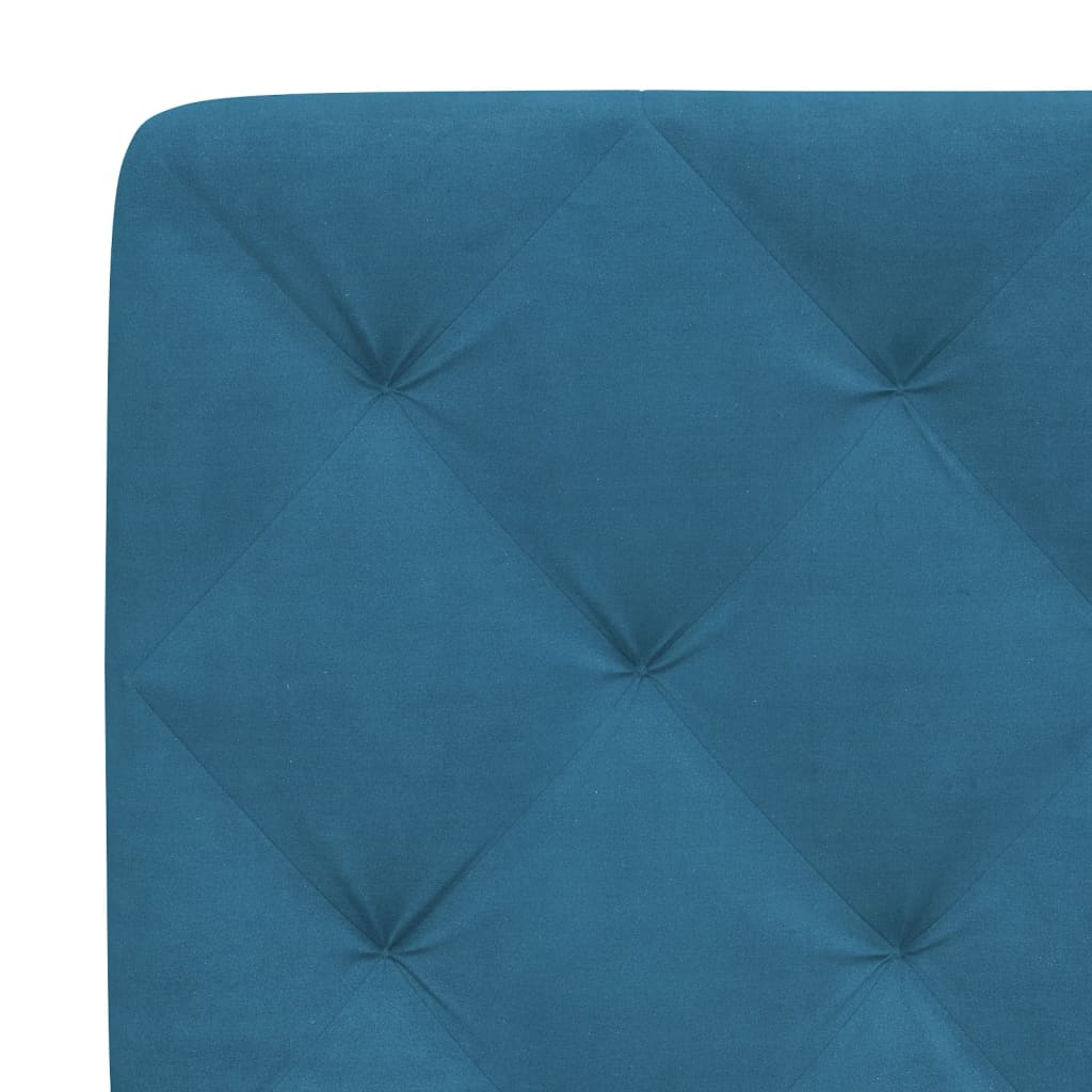 vidaXL Cabecero de cama acolchado terciopelo azul 80 cm