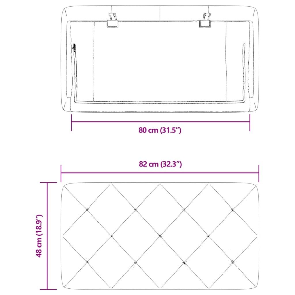 vidaXL Cabecero de cama acolchado terciopelo azul 80 cm