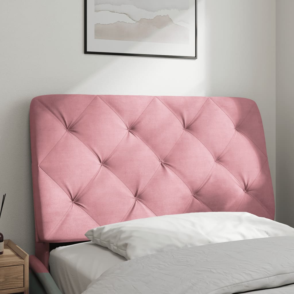 vidaXL Cabecero de cama acolchado terciopelo rosa 80 cm