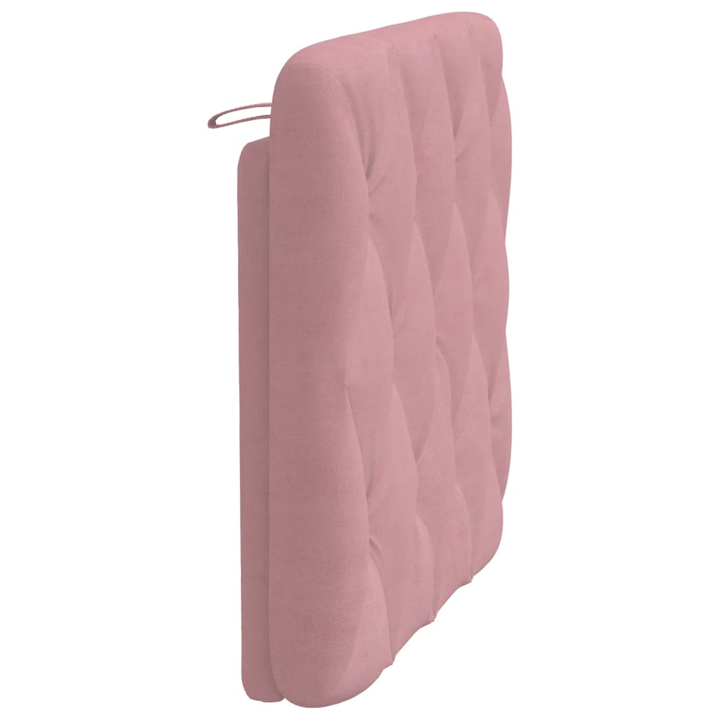 vidaXL Cabecero de cama acolchado terciopelo rosa 80 cm