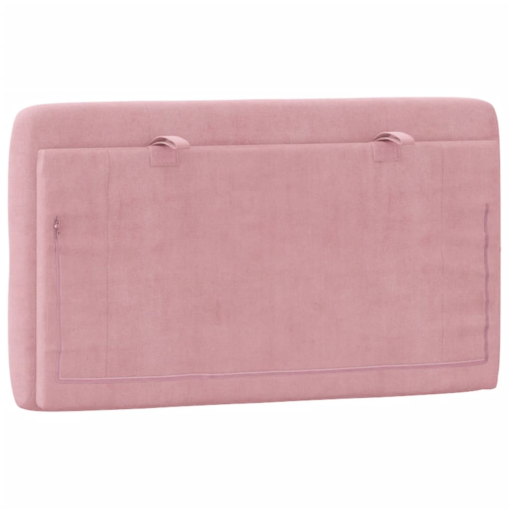 vidaXL Cabecero de cama acolchado terciopelo rosa 80 cm