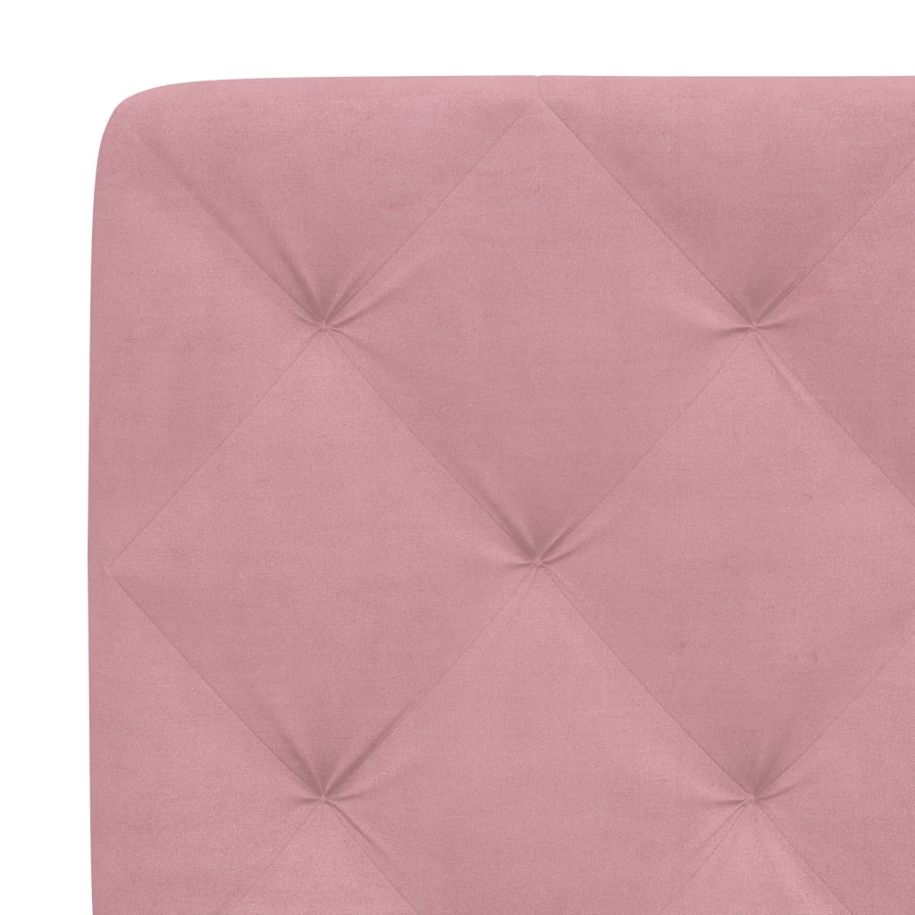 vidaXL Cabecero de cama acolchado terciopelo rosa 80 cm