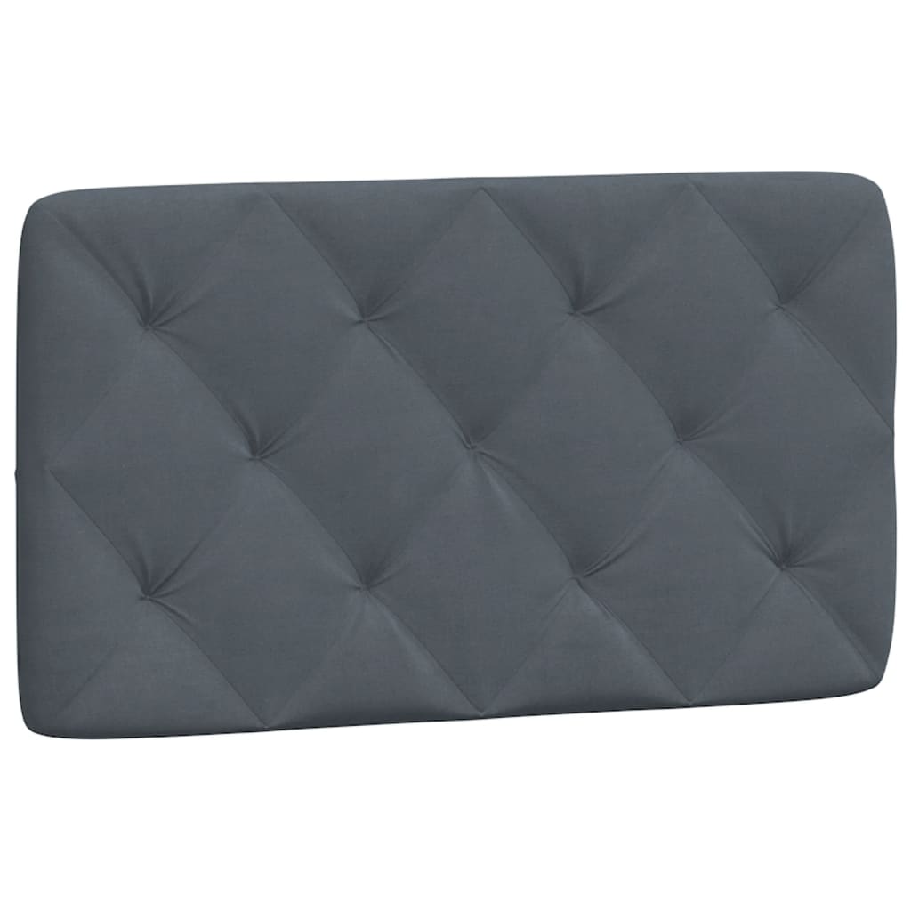 vidaXL Cabecero de cama acolchado terciopelo gris oscuro 90 cm