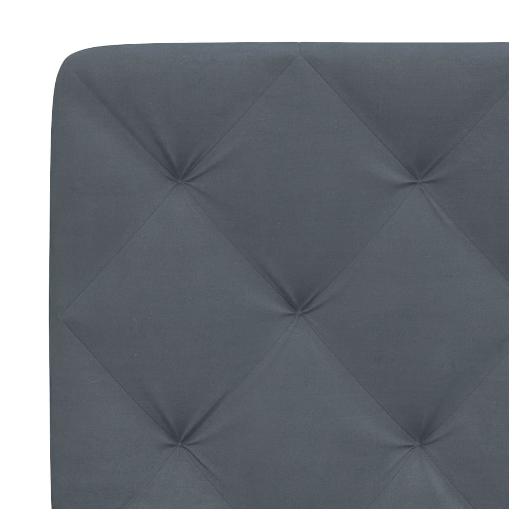 vidaXL Cabecero de cama acolchado terciopelo gris oscuro 90 cm