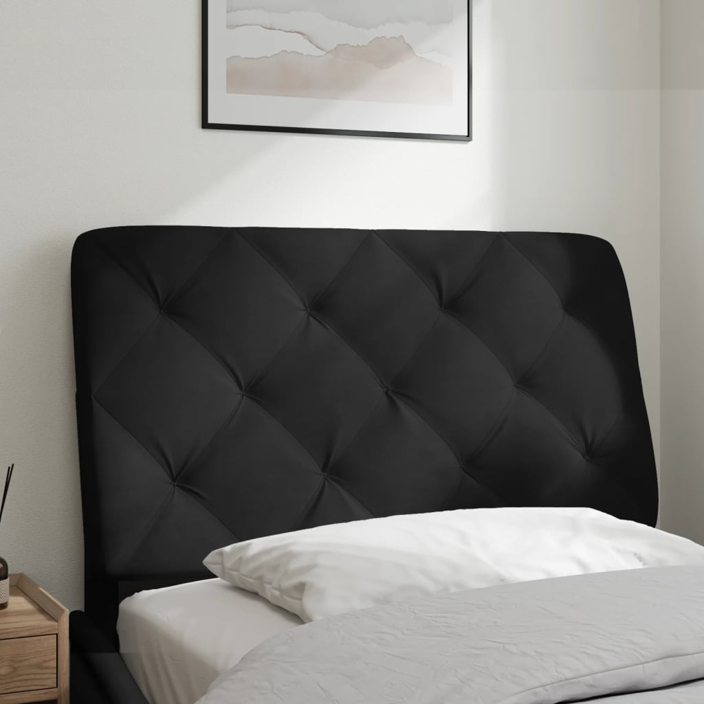 vidaXL Cabecero de cama acolchado terciopelo negro 90 cm