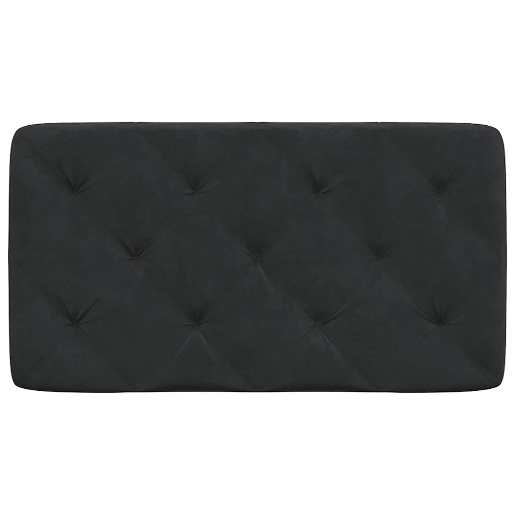 vidaXL Cabecero de cama acolchado terciopelo negro 90 cm