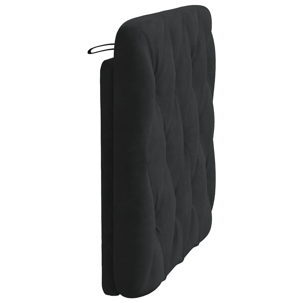 vidaXL Cabecero de cama acolchado terciopelo negro 90 cm