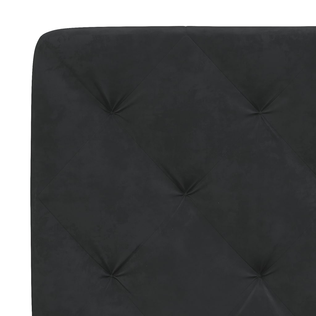 vidaXL Cabecero de cama acolchado terciopelo negro 90 cm