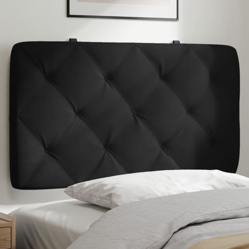 vidaXL Cabecero de cama acolchado terciopelo negro 90 cm