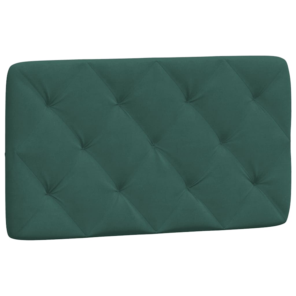 vidaXL Cabecero de cama acolchado terciopelo verde oscuro 90 cm