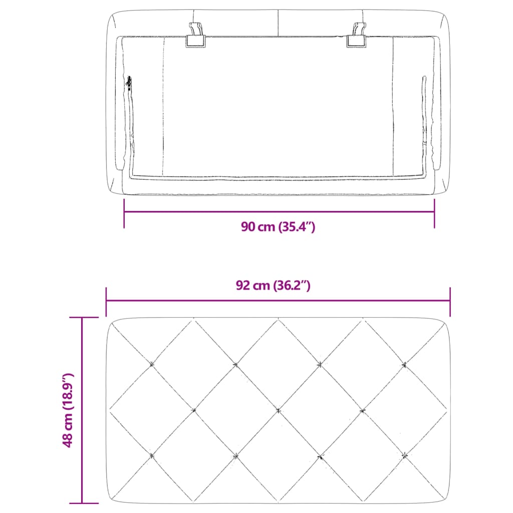 vidaXL Cabecero de cama acolchado terciopelo verde oscuro 90 cm