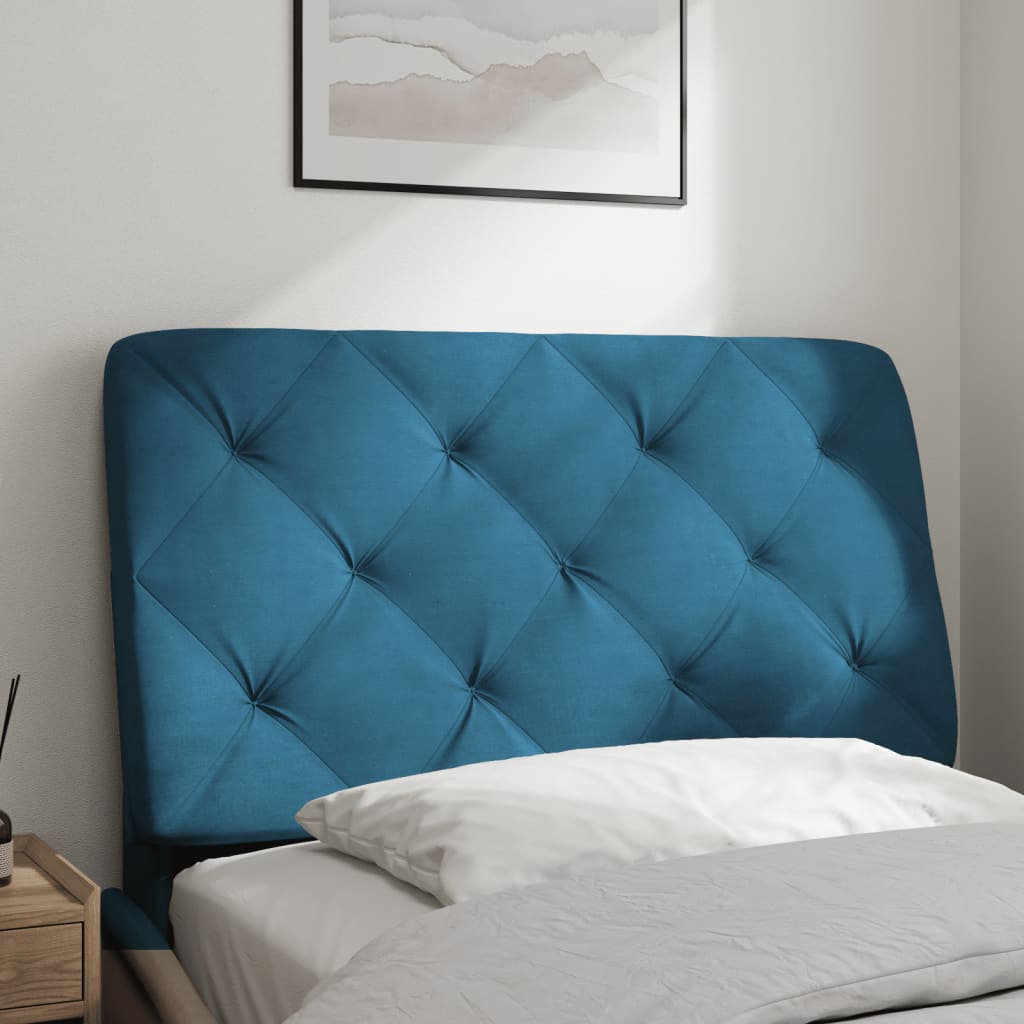 vidaXL Cabecero de cama acolchado terciopelo azul 90 cm