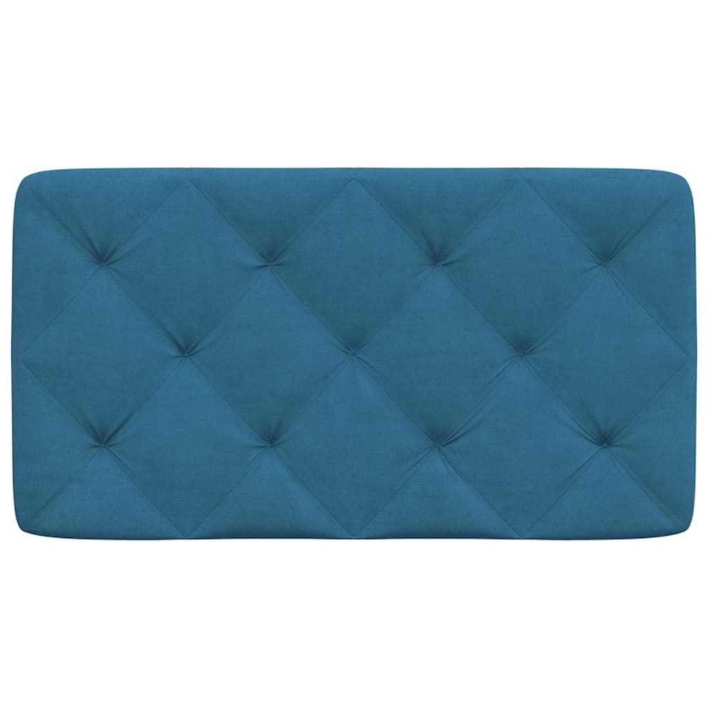 vidaXL Cabecero de cama acolchado terciopelo azul 90 cm