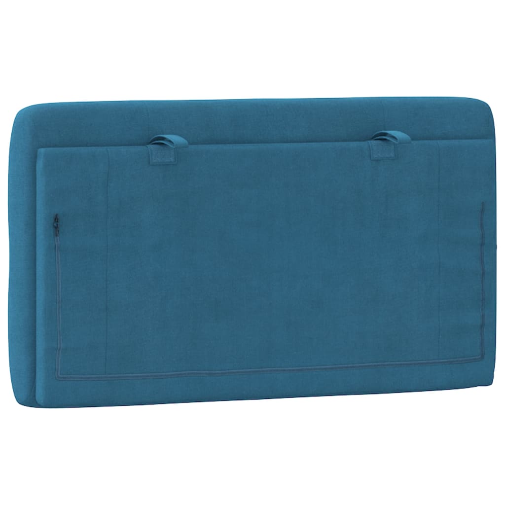 vidaXL Cabecero de cama acolchado terciopelo azul 90 cm