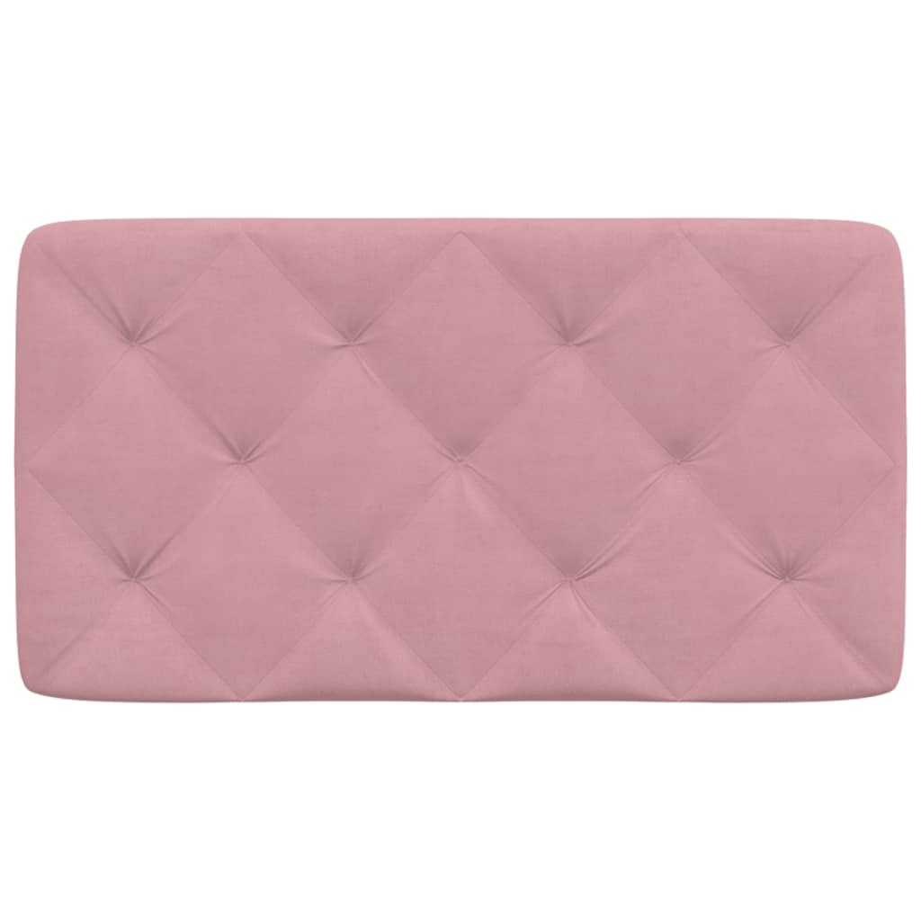 vidaXL Cabecero de cama acolchado terciopelo rosa 90 cm