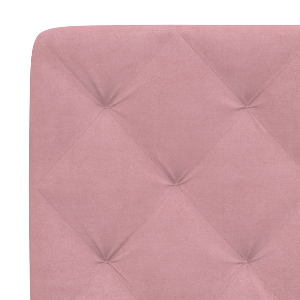 vidaXL Cabecero de cama acolchado terciopelo rosa 90 cm