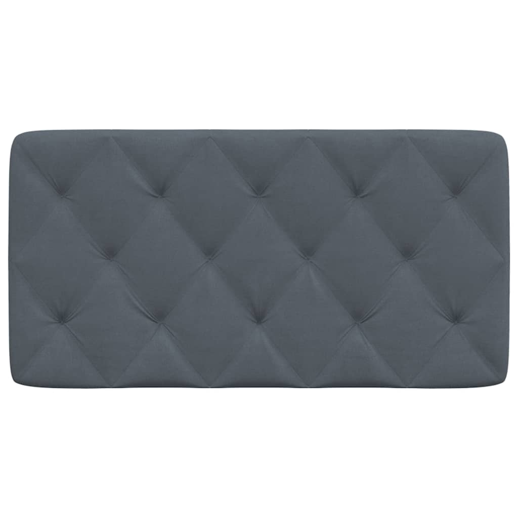 vidaXL Cabecero de cama acolchado terciopelo gris oscuro 100 cm