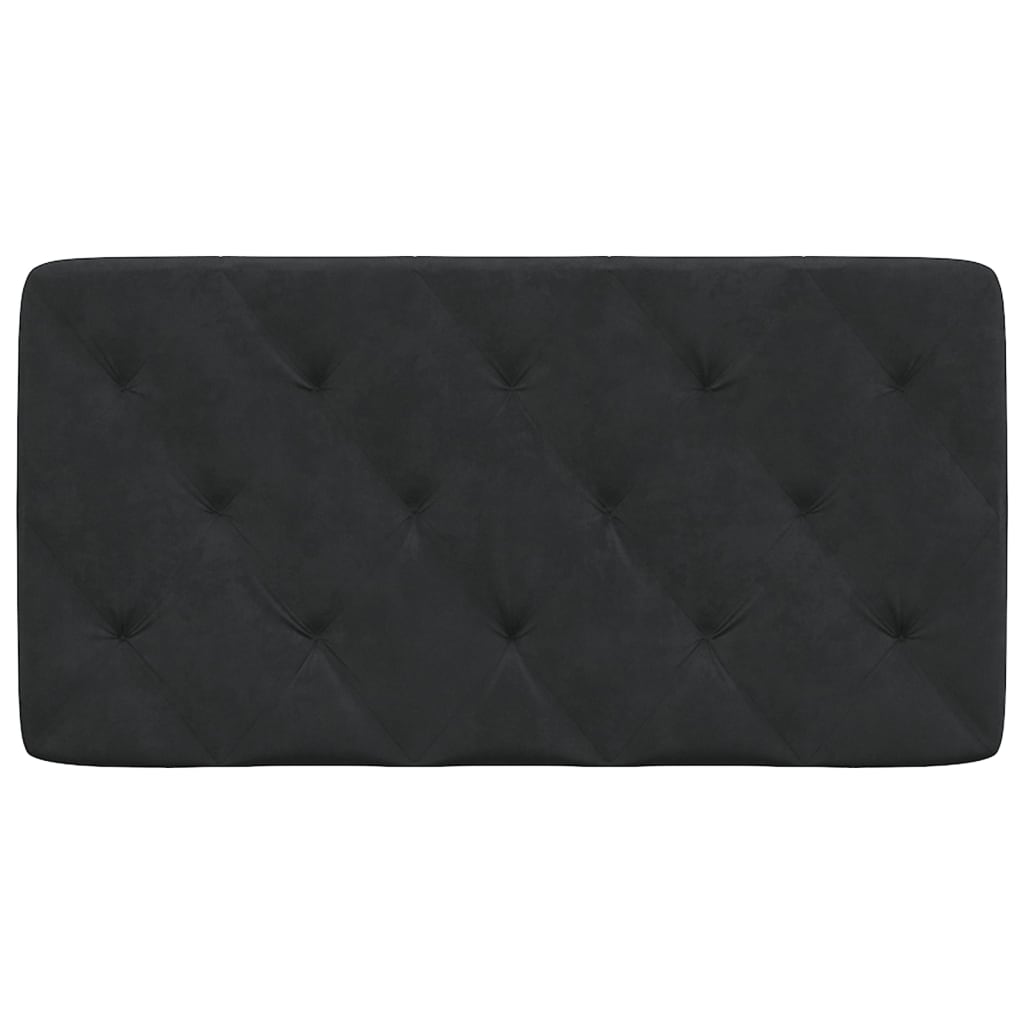 vidaXL Cabecero de cama acolchado terciopelo negro 100 cm